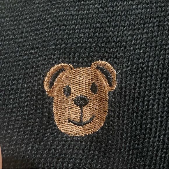 ☀️ Embroidery Teddy Bear Pattern Sweater Vest - SHEIN - Size 2XL - Picture 5 of 6